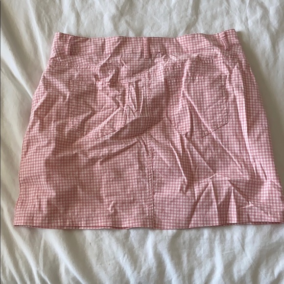 Pink and white checked mini skirt - Picture 2 of 2